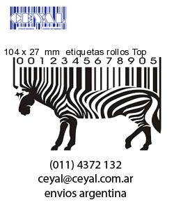 104 x 27  mm  etiquetas rollos Top