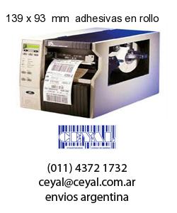 139 x 93  mm  adhesivas en rollo