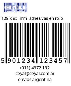139 x 93  mm  adhesivas en rollo