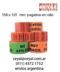 156 x 101  mm  pegatina en rollo