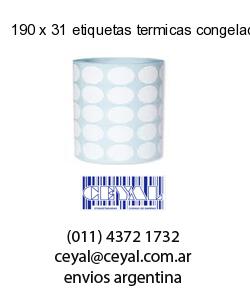190 x 31 etiquetas termicas congelados