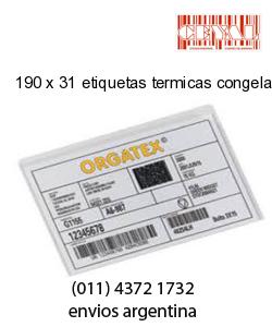 190 x 31 etiquetas termicas congelados