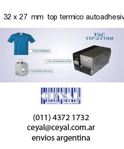 32 x 27  mm  top termico autoadhesivo