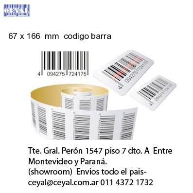 67 x 166  mm  codigo barra