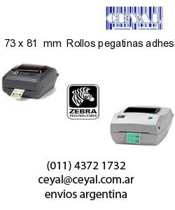 73 x 81  mm  Rollos pegatinas adhesivas