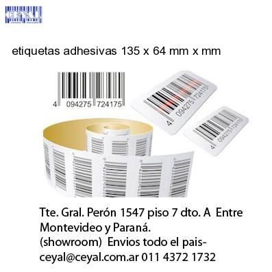 etiquetas adhesivas 135 x 64 mm x mm
