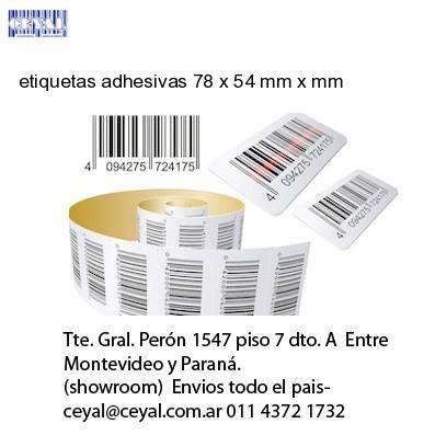 etiquetas adhesivas 78 x 54 mm x mm