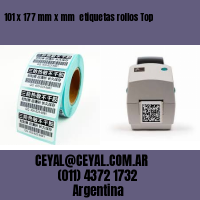 101 x 177 mm x mm  etiquetas rollos Top