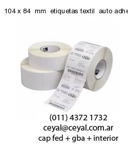 104 x 84  mm  etiquetas textil  auto adhesiva
