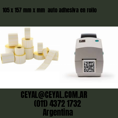 105 x 157 mm x mm  auto adhesiva en rollo