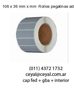106 x 36 mm x mm  Rollos pegatinas adhesivas