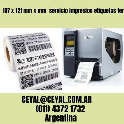 107 x 121 mm x mm  servicio impresion etiquetas termicas