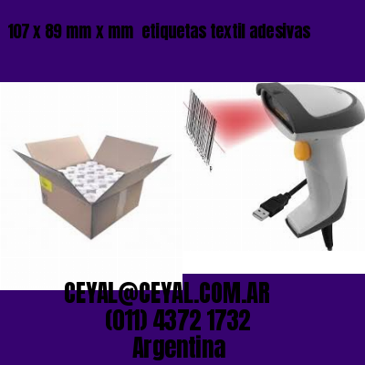 107 x 89 mm x mm  etiquetas textil adesivas