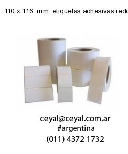 110 x 116  mm  etiquetas adhesivas redondas