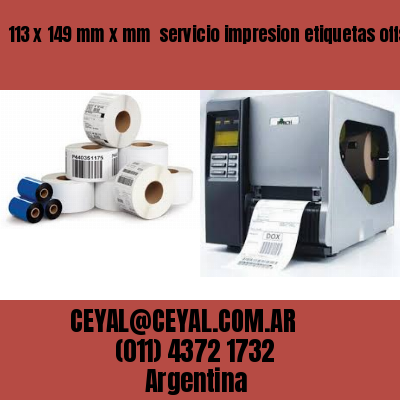 113 x 149 mm x mm  servicio impresion etiquetas offset