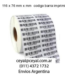 116 x 76 mm x mm  codigo barra imprimir