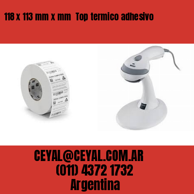 118 x 113 mm x mm  Top termico adhesivo