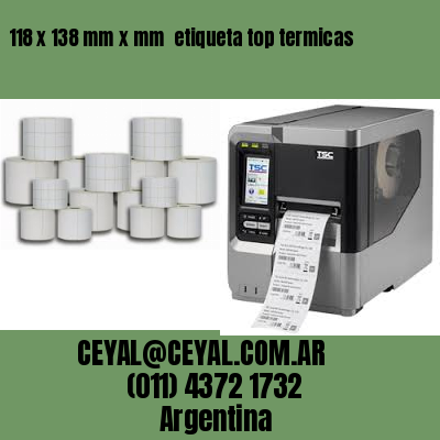 118 x 138 mm x mm  etiqueta top termicas