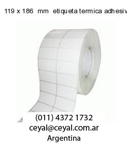 119 x 186  mm  etiqueta termica adhesiva