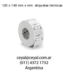 120 x 149 mm x mm  etiquetas termicas congelados