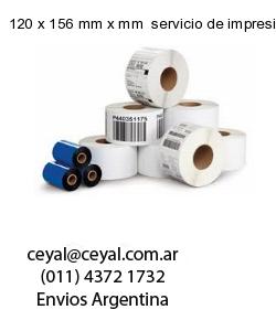 120 x 156 mm x mm  servicio de impresion base de datos