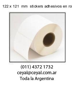 122 x 121  mm  stickers adhesivos en rollos