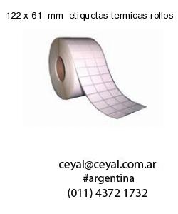 122 x 61  mm  etiquetas termicas rollos