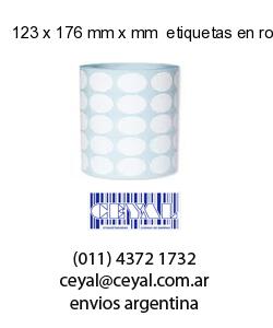 123 x 176 mm x mm  etiquetas en rollo