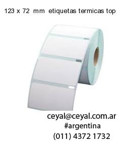 123 x 72  mm  etiquetas termicas top