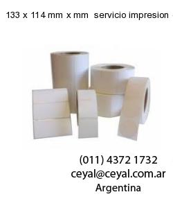 133 x 114 mm x mm  servicio impresion etiquetas termicas