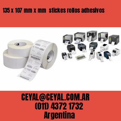 135 x 107 mm x mm  stickes rollos adhesivos
