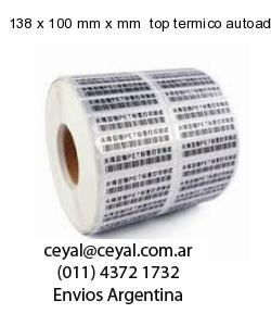138 x 100 mm x mm  top termico autoadhesivo