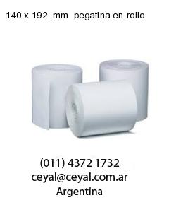 140 x 192  mm  pegatina en rollo