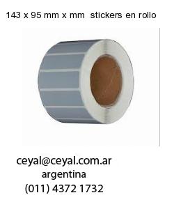 143 x 95 mm x mm  stickers en rollo