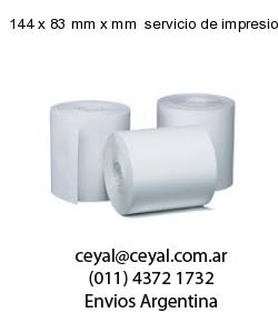 144 x 83 mm x mm  servicio de impresion base de datos