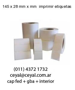 145 x 28 mm x mm  imprimir etiquetas