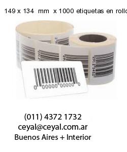149 x 134  mm  x 1000 etiquetas en rollo