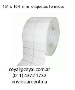 151 x 164  mm  etiquetas termicas
