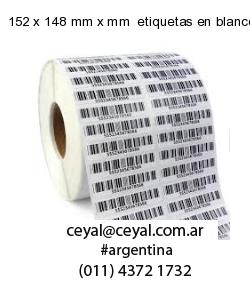 152 x 148 mm x mm  etiquetas en blanco