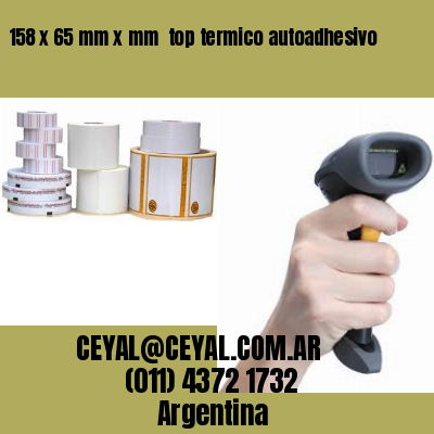 158 x 65 mm x mm  top termico autoadhesivo