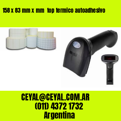 158 x 83 mm x mm  top termico autoadhesivo