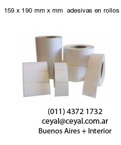159 x 190 mm x mm  adesivas en rollos