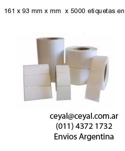 161 x 93 mm x mm  x 5000 etiquetas en rollo