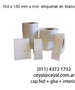 162 x 150 mm x mm  etiquetas en blanco rectangulares