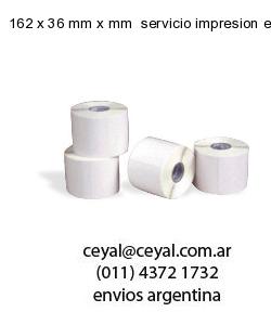 162 x 36 mm x mm  servicio impresion etiquetas