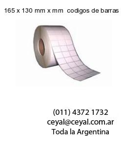 165 x 130 mm x mm  codigos de barras