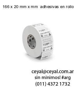 166 x 20 mm x mm  adhesivas en rollo