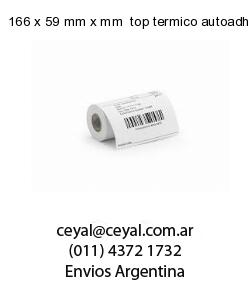 166 x 59 mm x mm  top termico autoadhesivo