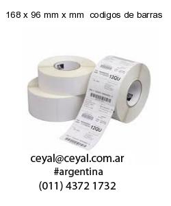 168 x 96 mm x mm  codigos de barras