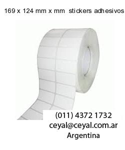 169 x 124 mm x mm  stickers adhesivos en rollos